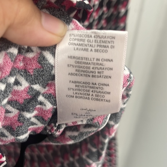 EQUIPMENT FEMME - LUIS BLOUSE STAR in red black white long sleeve + Tie Size SP - Picture 8 of 9